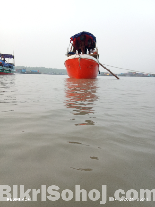 Fiberglass Life Boat for Sale, 33 Capacity, New Engine